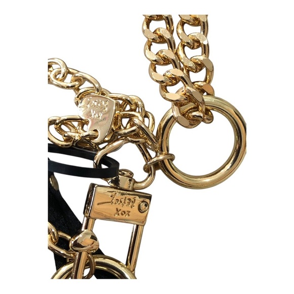 Betsey Johnson leopard animal print heart shaped gold chain‎ mini crossbody new - Picture 4 of 11